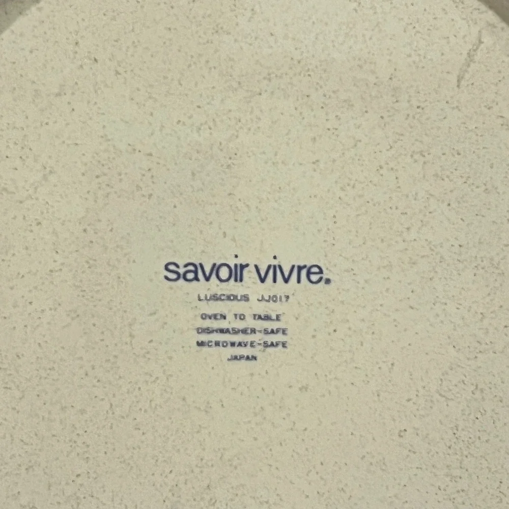 Savoir Vivre Luscious JJ017 Dinner Plate Fruit Stoneware Japan Set of 2